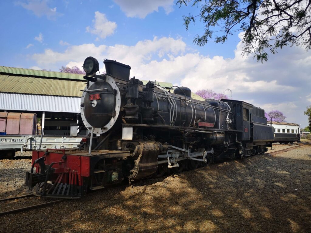 Vintage locomotive on display at the Nairobi Railway Museum